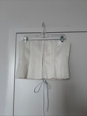 Guizio White Satin Corset